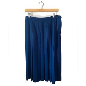 Pendleton Vintage Navy Wool Pleated Skirt Size 12P